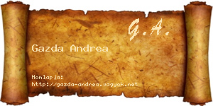 Gazda Andrea névjegykártya